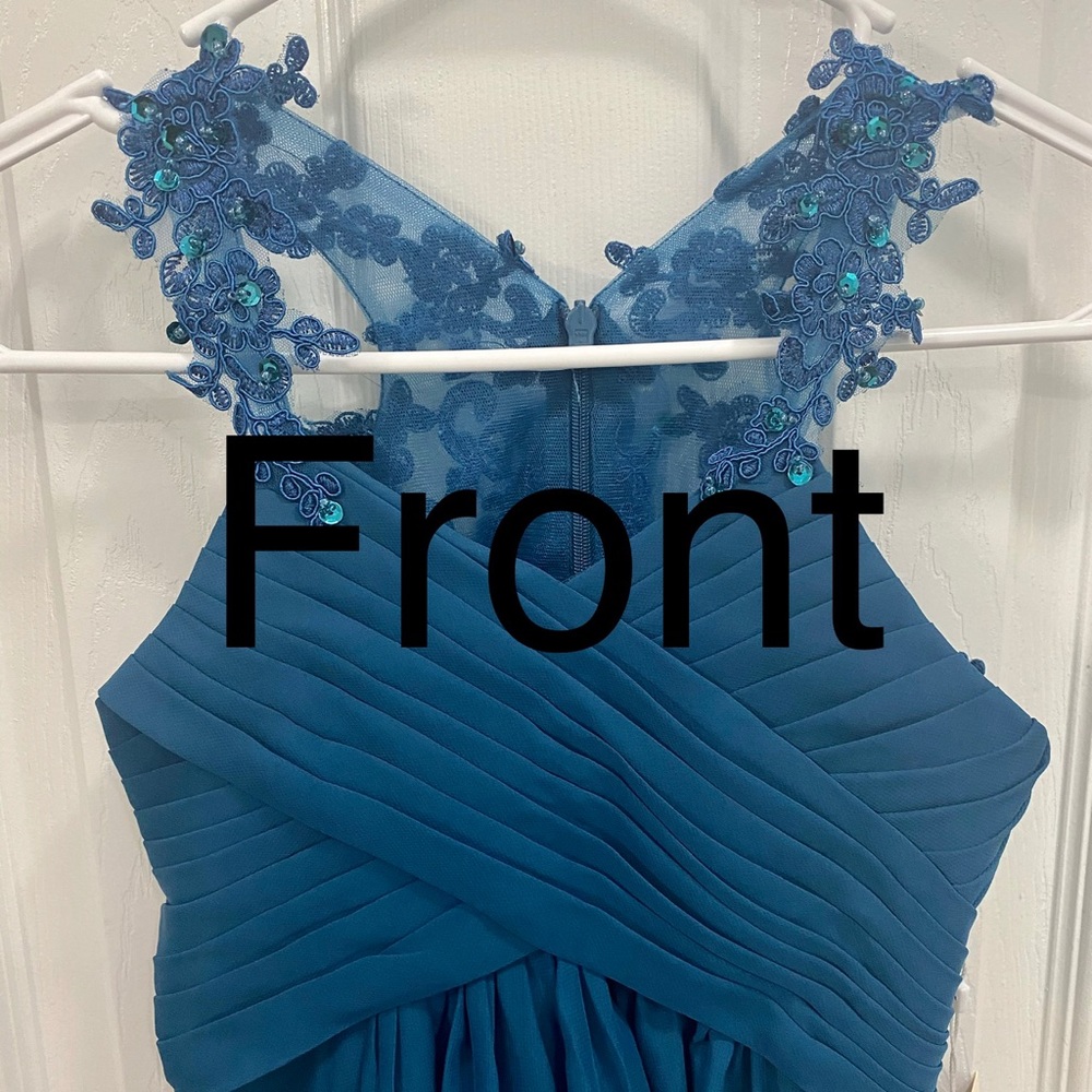 Ink blue jr bridesmaid dress size 8